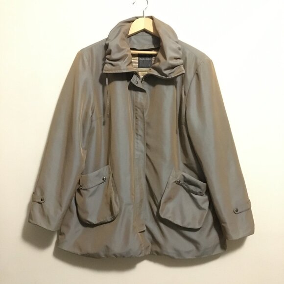 Faramos Korean Silky High Collar Hooded Jacket - Picture 2 of 15